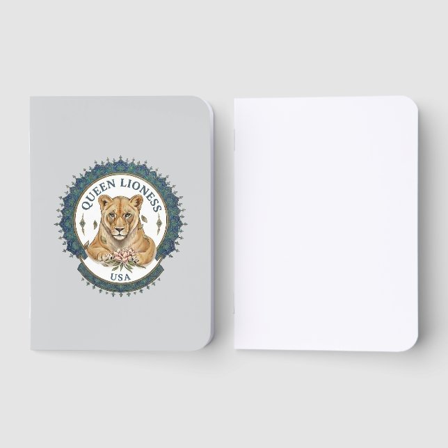 Queen Lioness USA Pocket Notebook (Front)