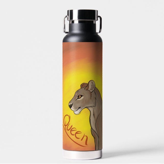 Queen Lioness Water Bottle (Front)