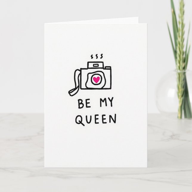 Queen Love Camera Sketch Card (Front)