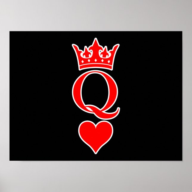 Queen Love Valentine Romantic Valentines Day Coupl Poster (Front)