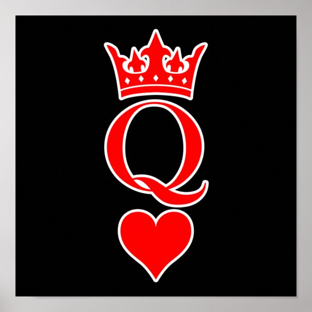 Queen Love Valentine Romantic Valentines Day Coupl Poster (Front)