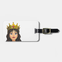Queen luggage tag