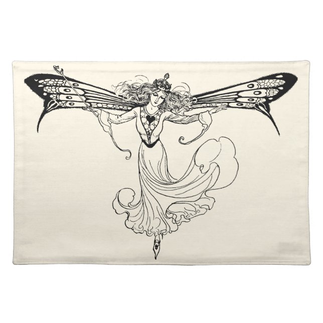 Queen Mab Fairy, Queen of the Fairies Cloth Placemat (Front)