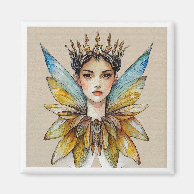 Queen Maeve - Fairy Watercolor Painting Magnet (Front)