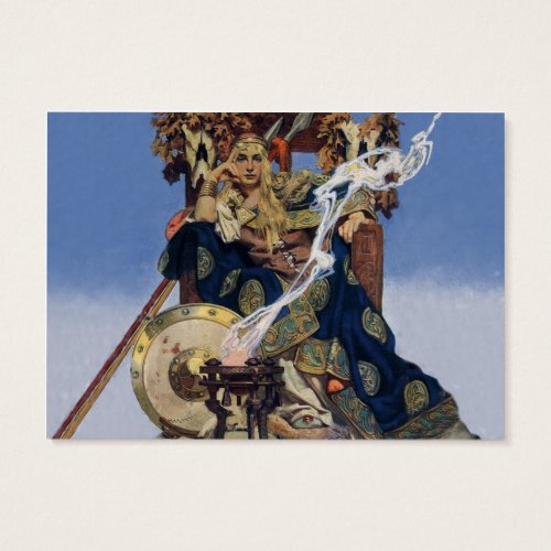 Vintage Queen Warrior Woman Business Card Template