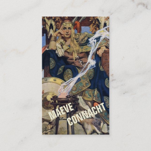 Queen Maeve Warrior Princess Fantasy Art Business Card (Front)