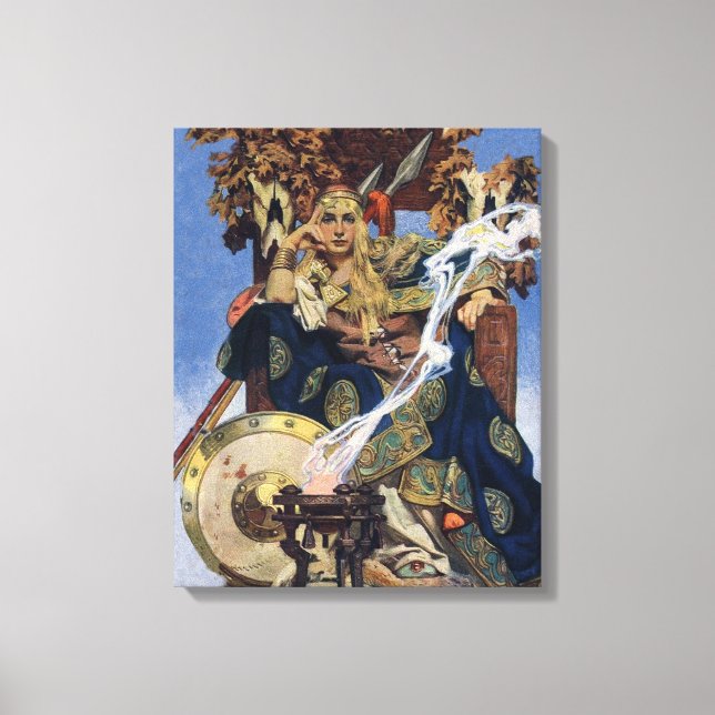 Queen Maeve Warrior Princess Fantasy Art Canvas Print (Front)