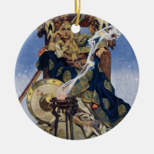Queen Maeve Warrior Princess Fantasy Art Ceramic Ornament