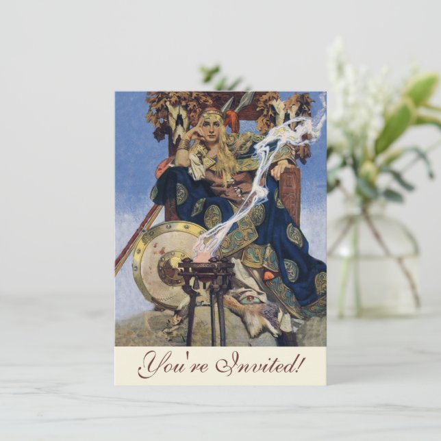 Queen Maeve Warrior Princess Fantasy Art Invitation (Standing Front)