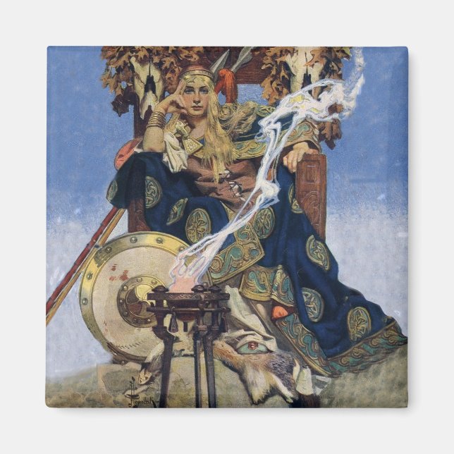 Queen Maeve Warrior Princess Fantasy Art Magnet (Front)