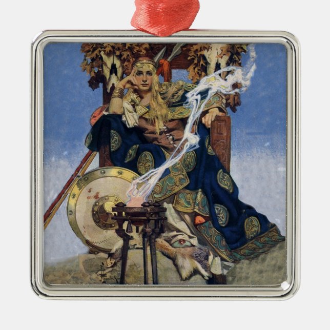 Queen Maeve Warrior Princess Fantasy Art Metal Ornament (Front)