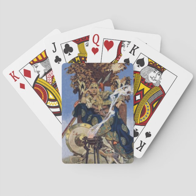 Queen Maeve Warrior Princess Fantasy Art Poker Cards (Back)