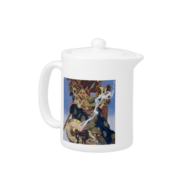 Queen Maeve Warrior Princess Fantasy Art Teapot (Left)