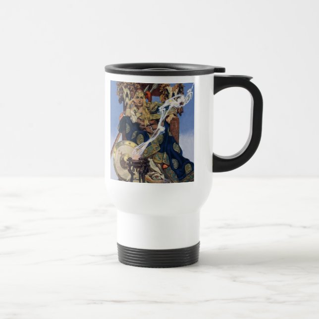 Queen Maeve Warrior Princess Fantasy Art Travel Mug (Right)