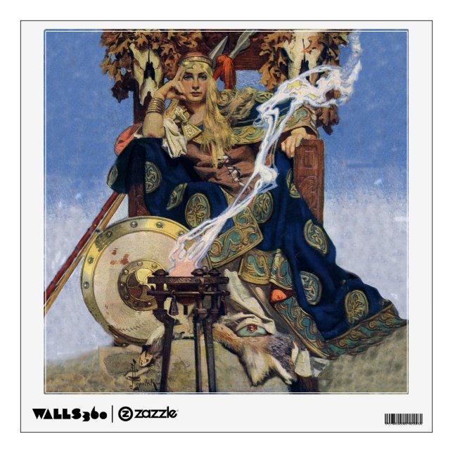 Queen Maeve Warrior Princess Fantasy Art Wall Sticker (Front)