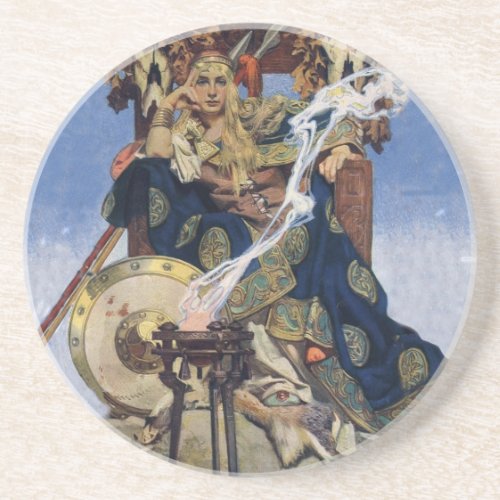 Queen Maeve Warrior Woman Princess Sandstone Coaster