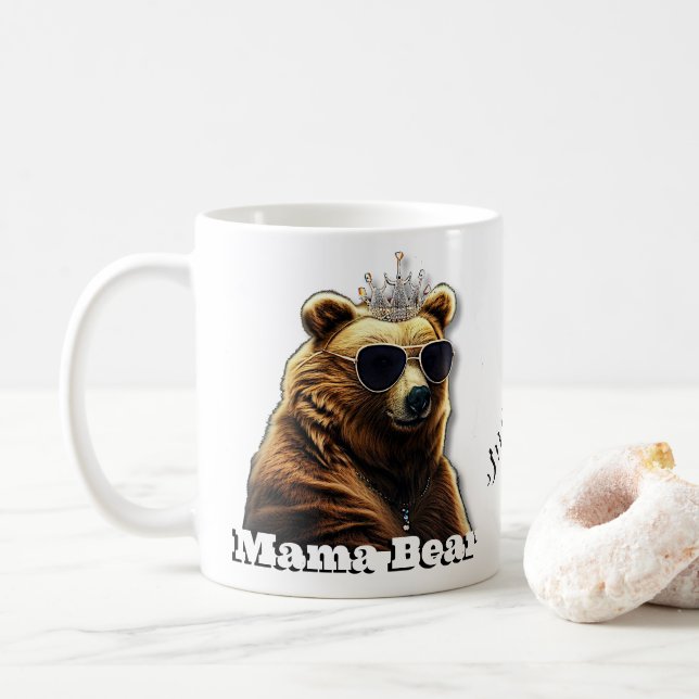 Queen Mama Bear Coffee Mug (With Donut)