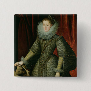 Queen Margarita of Austria, 1609 (oil on canvas) Button