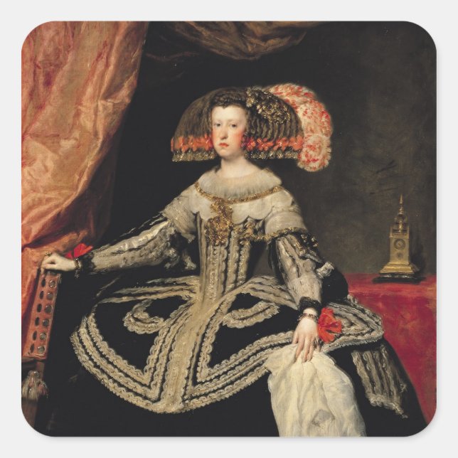 Queen Maria Anna  of Austria, 1652 Square Sticker (Front)