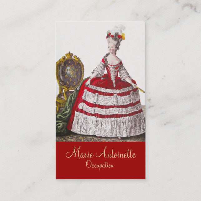 Queen Marie Antoinette ~ Business Card (Front)