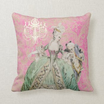 Queen Marie Antoinette Color & Style Options - Throw Pillow by galleriaofart at Zazzle