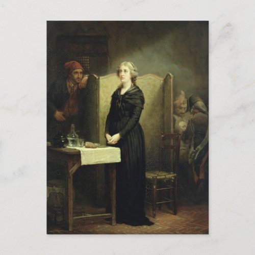 Queen Marie Antoinette in the Conciergerie Postcard