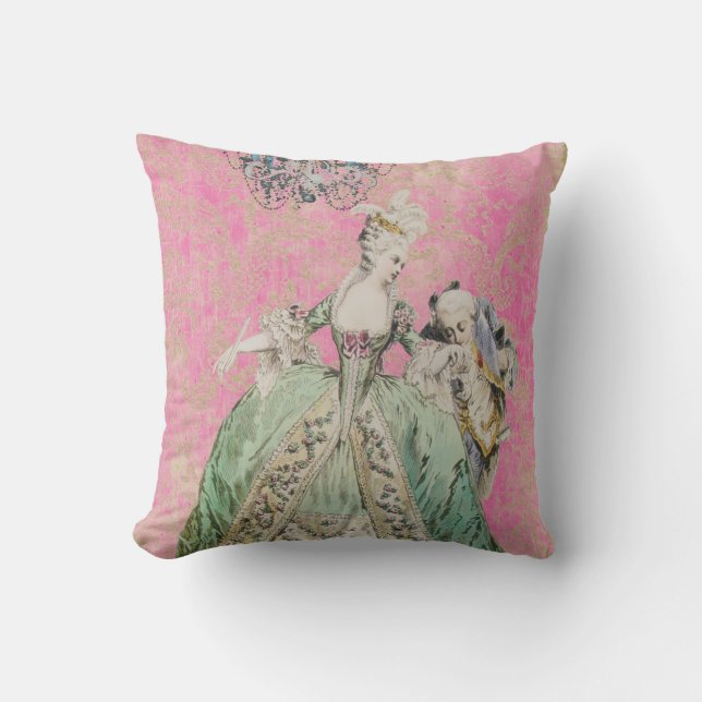 Queen Marie Antoinette INVITATIONS - Throw Pillow (Front)