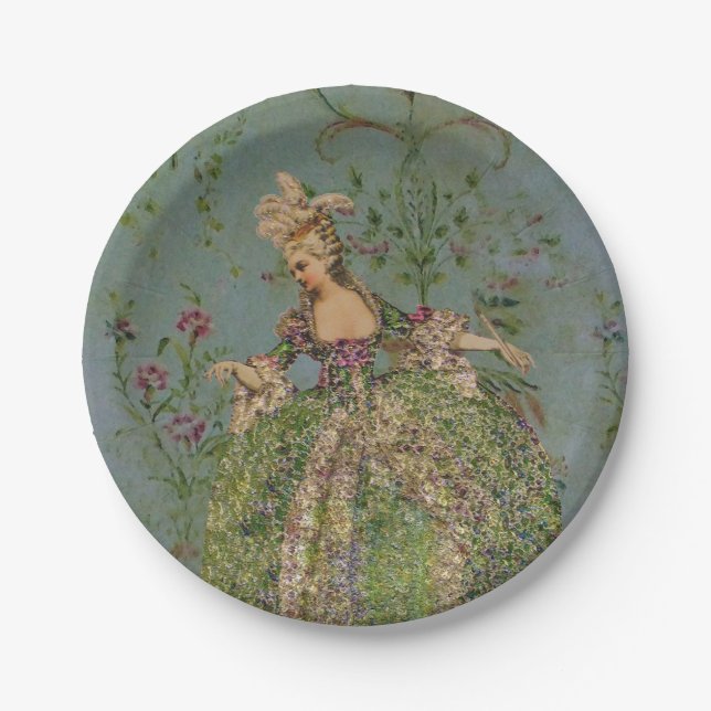 Queen Marie Antoinette (More Options) - Paper Plates (Front)