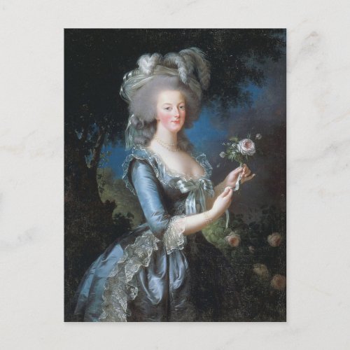 Queen Marie Antoinette of France by Le Brun Postca Postcard