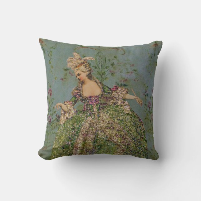 Queen Marie Antoinette - (Outdoor Option) 16X16 Throw Pillow (Front)