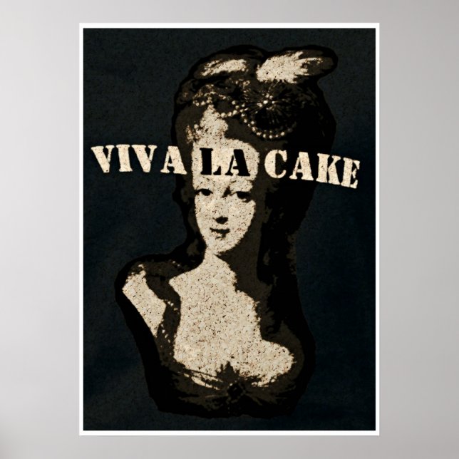 Queen Marie Antoinette Viva the Poster Art cake (Front)
