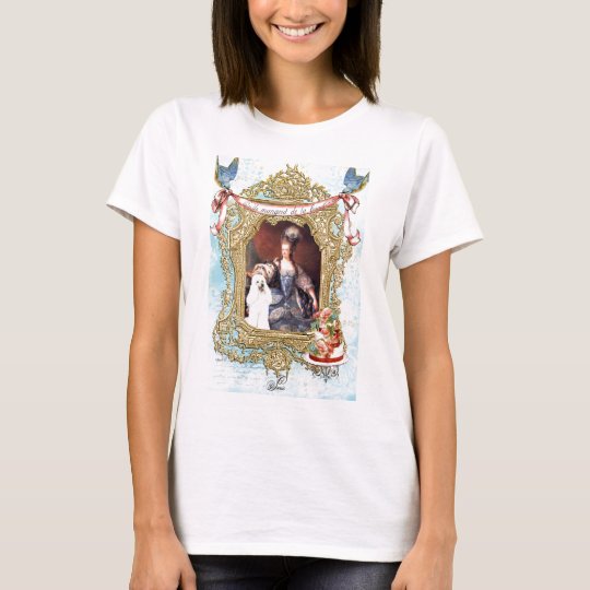Queen Marie Antoinette White Poodle n Cake T-Shirt