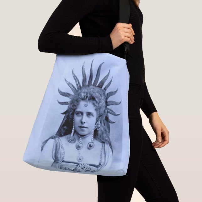 Queen Marie of Romania as the Sun Queen - blue Crossbody Bag (Close Up)