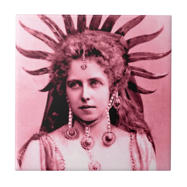 Queen Marie of Romania as the Sun Queen - in pink Tile (Front)