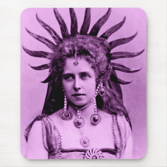 Queen Marie of Romania as the Sun Queen - lavender Mouse Pad (Front)
