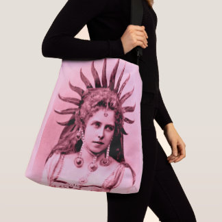 Queen Marie of Romania as the Sun Queen - pink Crossbody Bag