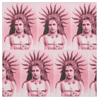 Queen Marie of Romania as the Sun Queen pink Fabric