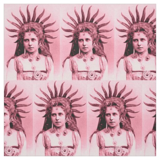 Queen Marie of Romania as the Sun Queen pink Fabric