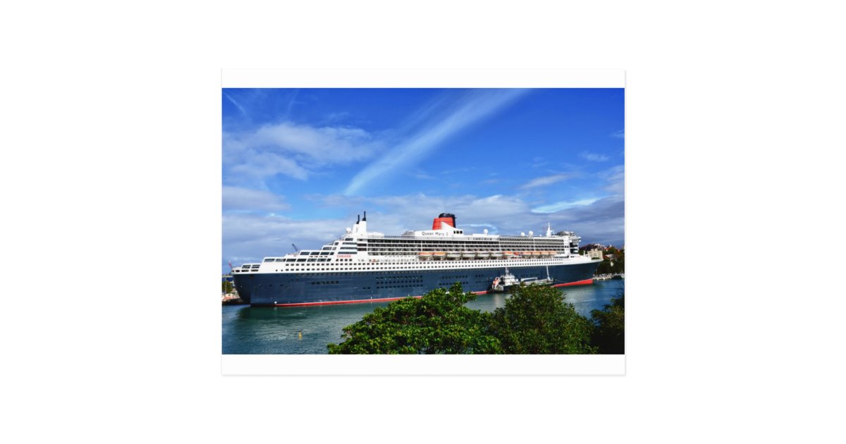 Queen Mary 2 Cruise Ship Postcard | Zazzle.com
