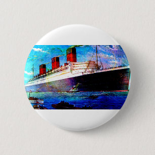 QUEEN MARY 2 PINBACK BUTTON