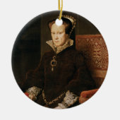 Queen Mary I of England Maria Tudor by Antonis Mor Ceramic Ornament (Front)