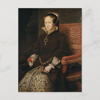 Queen Mary I Of England Maria Tudor By Antonis Mor Postcard by EnhancedImages at Zazzle