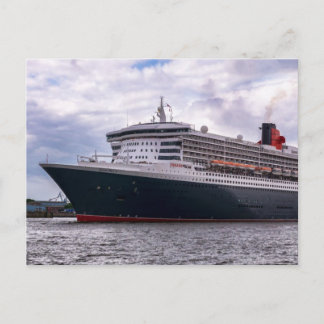 Queen Mary II in Hamburg Harbour Postcard