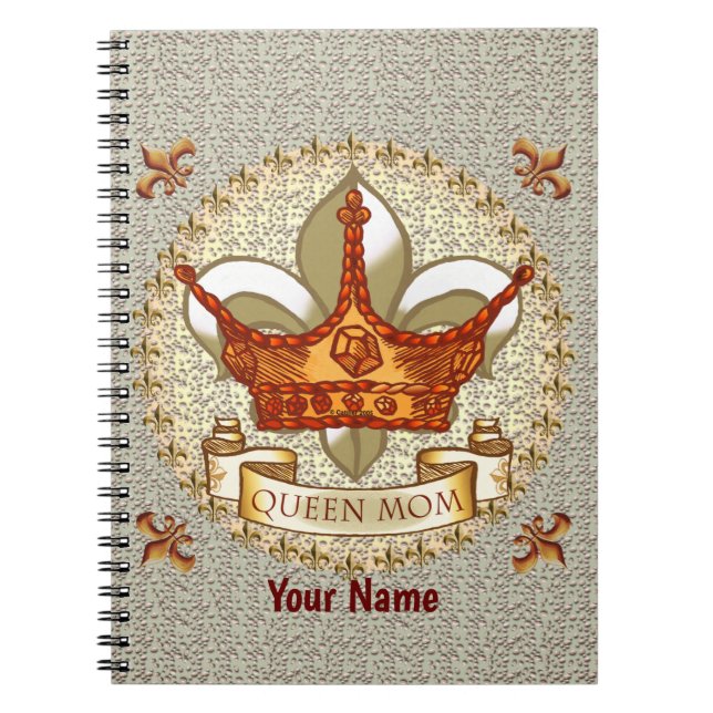 Queen Mom Banner Notebook (Front)