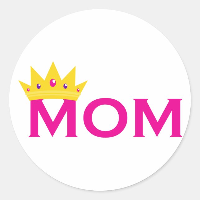Queen Mom Classic Round Sticker (Front)