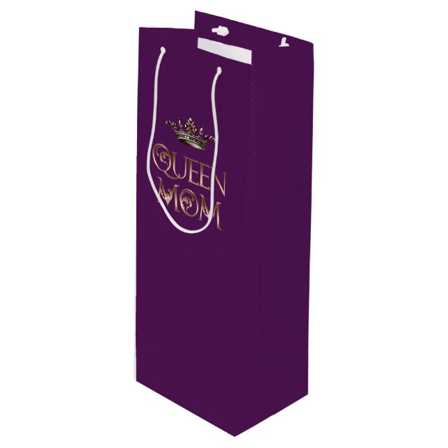 Queen Mom Wine Gift Bag (Front Angled)