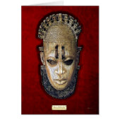 Queen Mother Idia - Ivory Edo Mask on Red Velvet (Front)