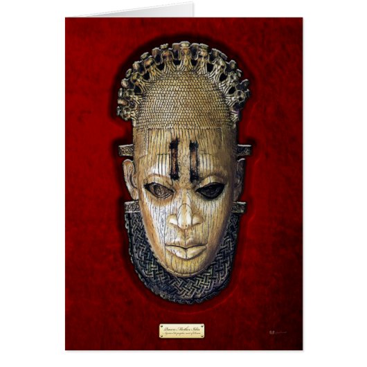 Queen Mother Idia - Ivory Edo Mask on Red Velvet (Front)