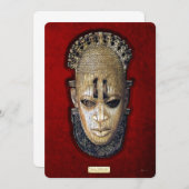 Queen Mother Idia - Ivory Edo Mask on Red Velvet (Front/Back)