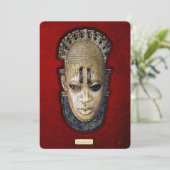 Queen Mother Idia - Ivory Edo Mask on Red Velvet (Standing Front)